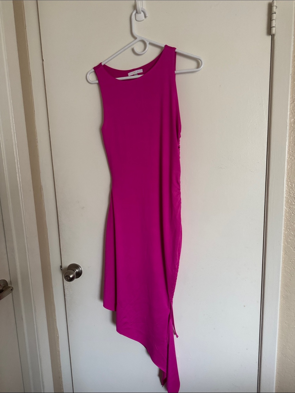 Fashion Nova Magenta Asymmetrical Sleeveless Dress